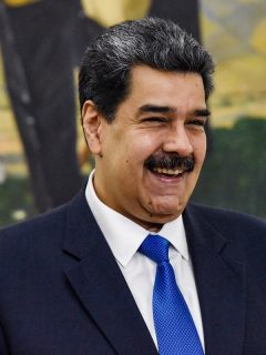 Nicolás Maduro en medio de un evento público en Caracas.