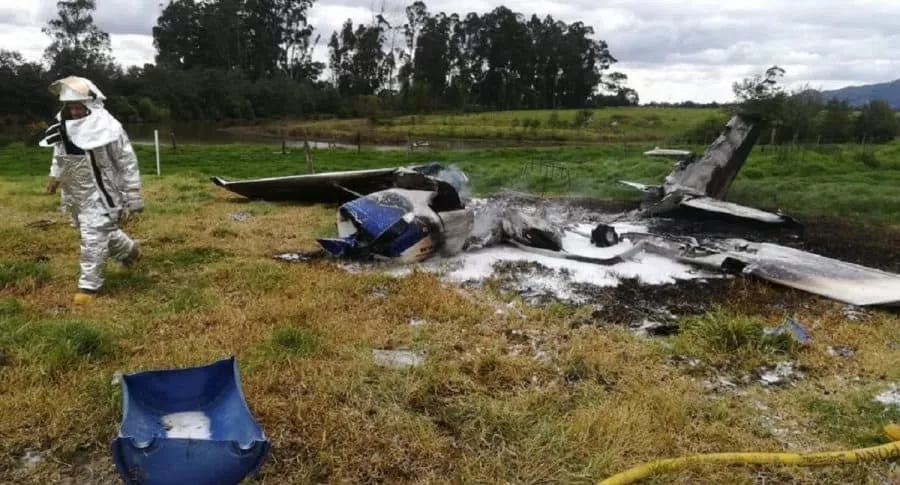 Accidente de avioneta en Guaymaral, norte de Bgotá