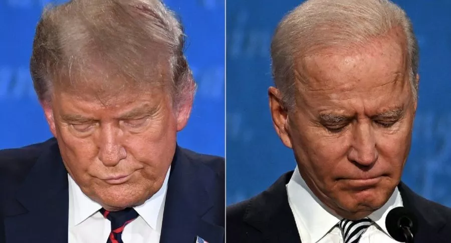 Imágenes de Donald Trump y de Joe Biden, a propósito del próximo debate electoral en EE. UU.