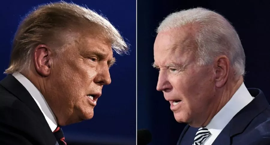 Donald Trump y Joe Biden  se enfrentan en el debate presidencial de EE. UU. 