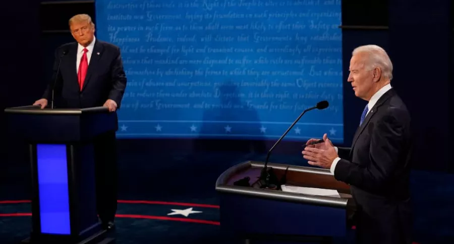 Donald Trump y Joe Biden en el último debate cara a cara antes de las elecciones