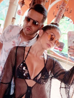 Foto de Federico Severini y Kimberly Reyes, a propósito de que él le dio un millonario regalo de aniversario