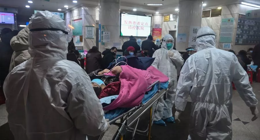 Sala de emergencias de un hospitalen China durante la pandemia del coronavirus.