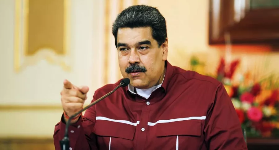 Nicolás Maduro, quien dijo que Venezuela consiguió un medicamento que anula el coronavirus, durante un anuncio televisado desde el Palacio de Miraflores el 20 de octubre de 2020.