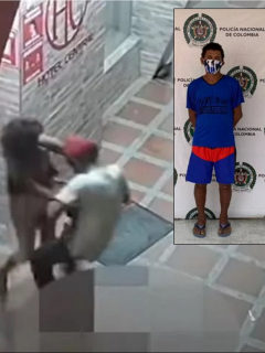 Imágenes del momento de la agresión y de la captura del victimario