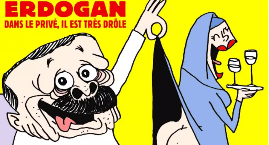 Charlie Hebdo caricaturiza a presidente turco y causa su ira.