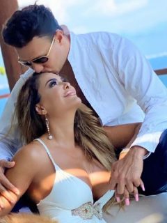 Ninel Conde y su prometido Larry Ramos, empresario colombiano.