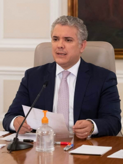 El presidente Iván Duque, durante su programa 'Prevención y Acción'.