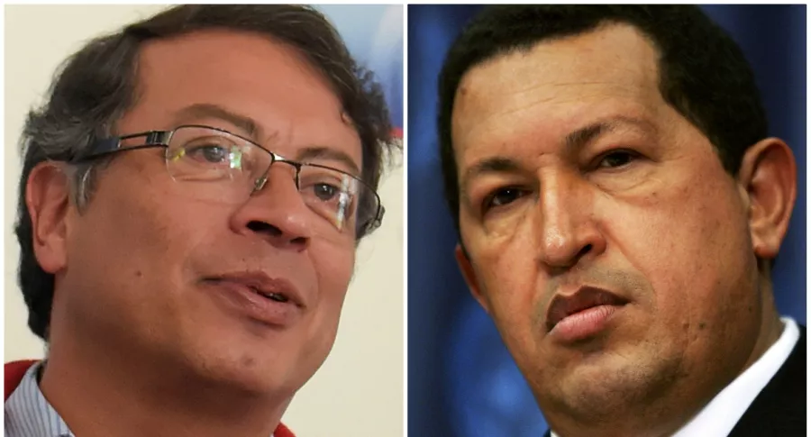 Gustavo Petro y Hugo Chávez, a quienes Marta Lucía Ramírez comparó por su "perverso liderazgo"- (Fotomontaje de Pulzo)