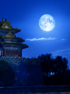 Ilustración de una 'luna azul', a propósito de su aparición este 31 de octubre