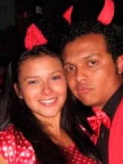 Laura Moreno y Luis Andrés Colmenares durante la fatidica noche del 31 de octubre de 2010.