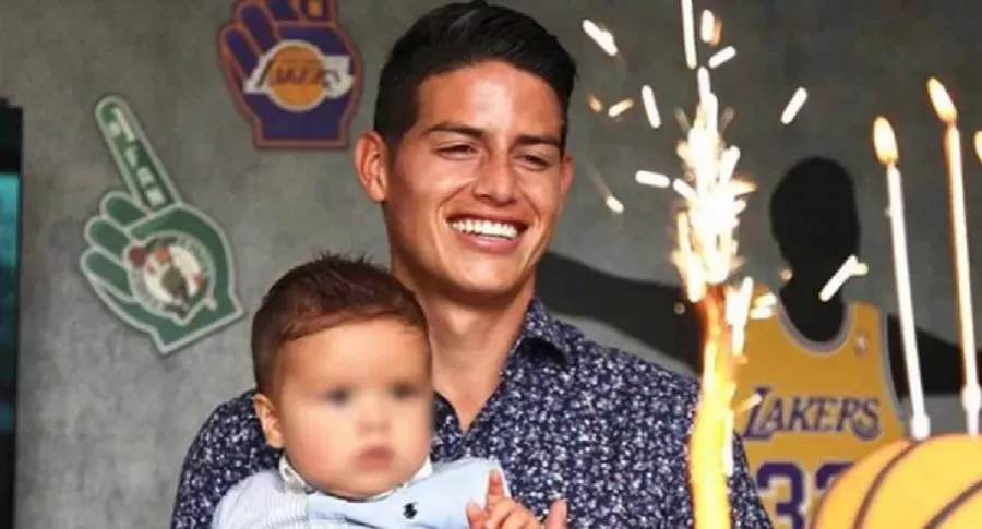 James Rodríguez con su hijo, imágenes de la fiesta de cumpleaños que le armó el jugador a Samuel