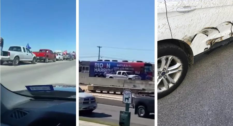 En la carretera San Antonio-Austin (Texas), una caravana de la campaña de Joe Biden fue emboscada por simpatizantes de Donald Trump, hechos que son investigados por el FBI.