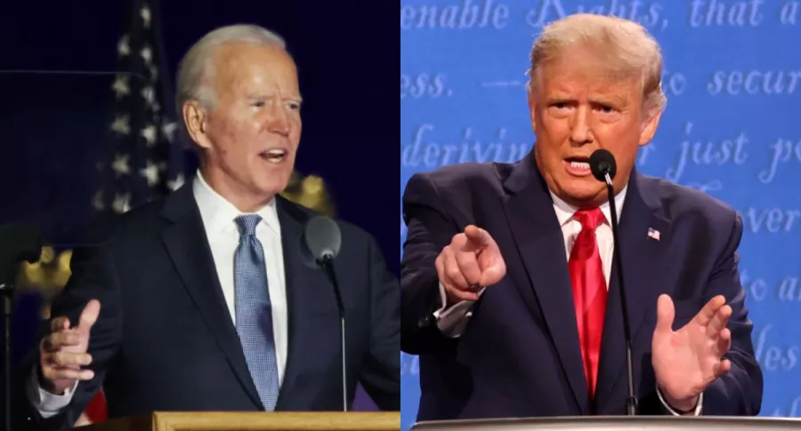 Joe Biden y Donald Trump se refirieron por primera vez a las elecciones pasada la medianoche del martes.