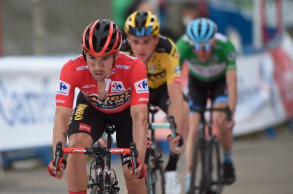 Primoz Roglic en la etapa 1a de la Vuelta a España 2020; clasificación general.