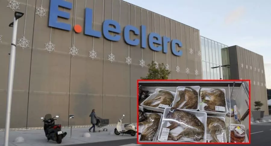Polémica en Francia porque supermercado E.Lecrerc vende animales enteros en bandejas