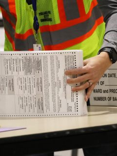 Papeletas de votación de las elecciones Estados Unidos 2020.