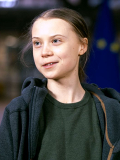 El presidente estadounidense Donald Trump y la activista ambientalista Greta Thunberg.