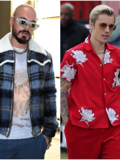 Fotomontaje de J Balvin y Justin Bieber, a propósito de sus estrenos musicales