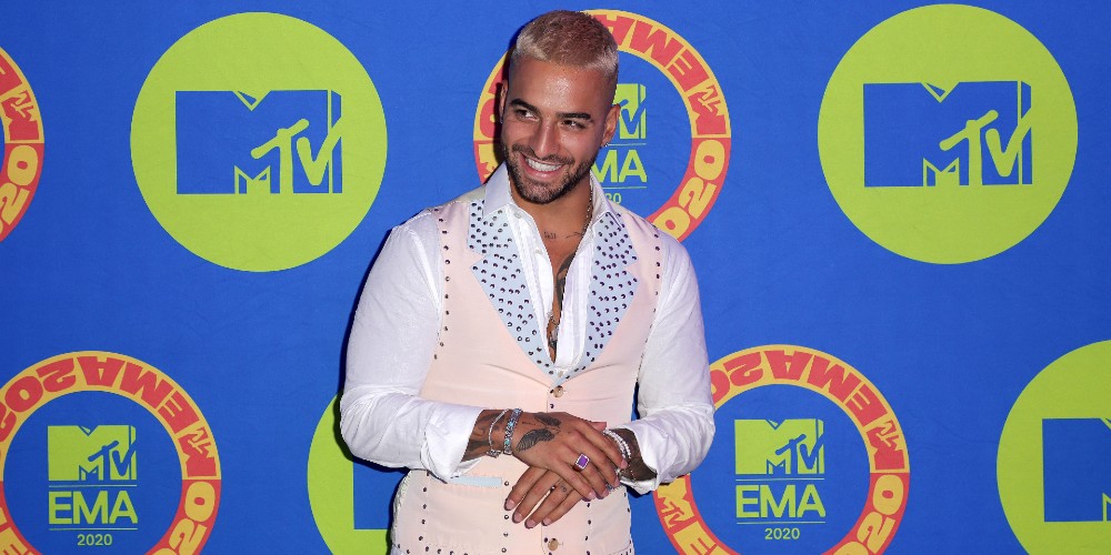 Maluma en la alfombra de los MTV EMA 2020
