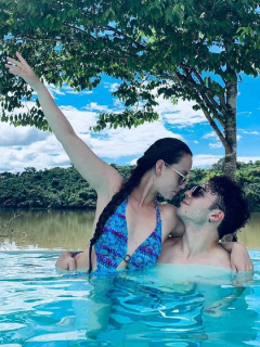Bailarina Diana Correa junto a su novio, el actor Sebastián Gutiérrez