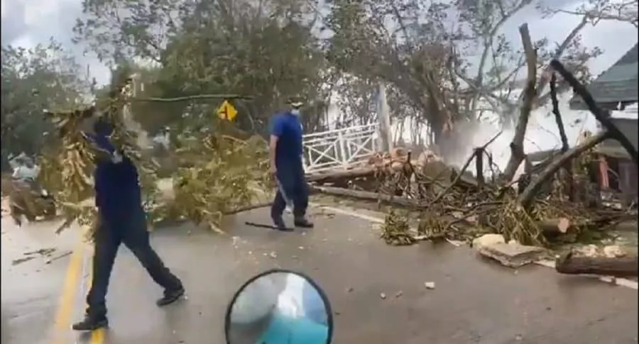 Imagen del paso del huracán Eta en San Andrés, Isla a la que viajó Duque a prometer ayudas a damnificados