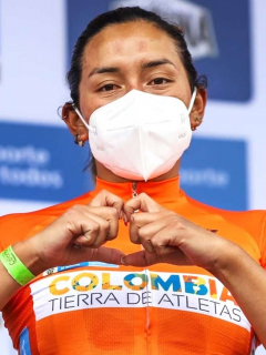 Miryam Núñez, campeona de la Vuelta a Colombia Femenina 2020.