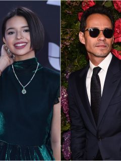 Foto de Ángela Aguilar y Marc Anthony, quienes estrenaron música.