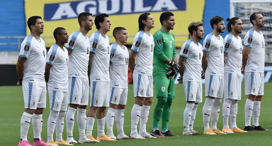 Selección de Uruguay, que confirmó un caso positivo de coronavirus, ante Selección Colombia en Barranquilla.