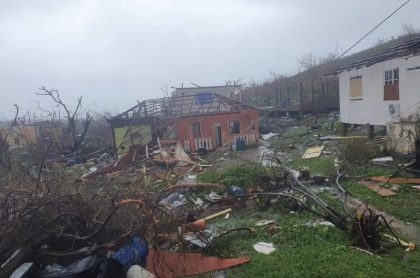Imagen de Providencia después del paso del Huracán Iota
