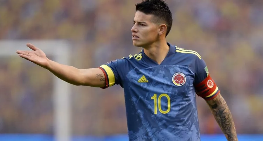 James Rodríguez en la goleada de Ecuador a Colombia por las Eliminatorias al Mundial