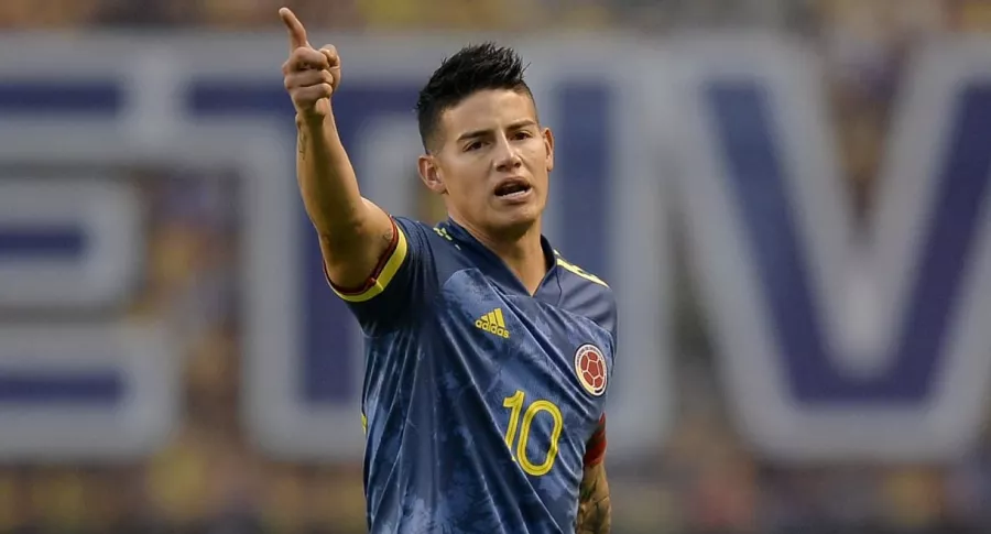 James Rodríguez en la goleada de Ecuador a Colombia por las Eliminatorias