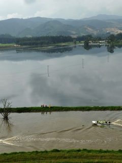 Imagen de referencia del río Bogotá ante la creciente de sus aguas por las lluvias.