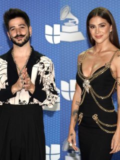 Foto de Camilo Echeverry y Greeicy, quienes estuvieron en los Grammy Latinos 2020