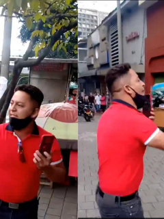 Hombre que en Medellín amenazó con armar civiles "para acabar con estudiantes" durante protestas del 21 de noviembre.
