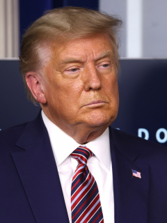 Presidente de Estados Unidos, Donald Trump, a quien le desestimaron una demanda en Pensilvania contra las elecciones, durante una rueda de prensa en la Casa Blanca el 20 de noviembre.