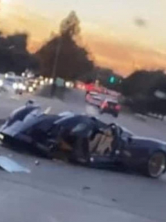 El automóvil que destrozó el 'influenciador', Gage Gillean, en Estados Unidos