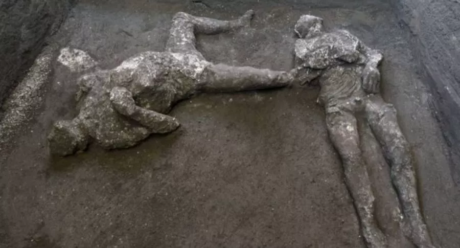 Restos de las víctimas de la erupción de Pompeya en el año 79 después de Cristo