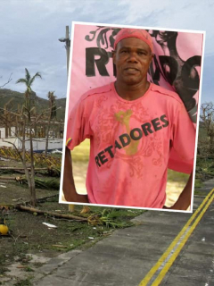 Providencia luego del paso del huracán Iota, al que exparticipante del ‘Desafío’ Rolando Brian (recuadro) sobrevivió luego de refugiarse en un baño.