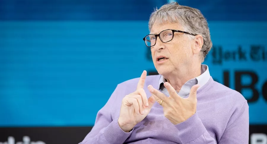 Bill Gates, quien pronosticó cunándo será la próxima pandemia, durante una convención en Nueva York, estados Unidos.