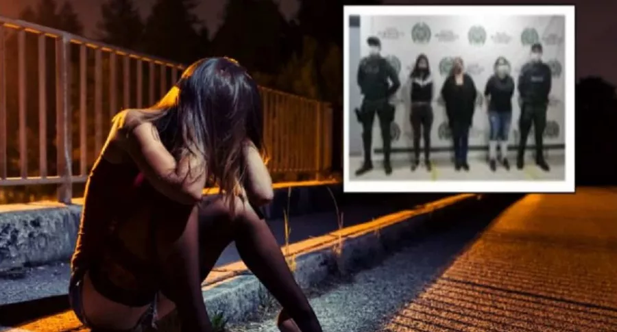 Imagen de las tres mujeres capturadas por acusaciones de que harían parte de la banda 'Las faraonas', y de que estarían extorsionando a hombres en motel de Bogotá