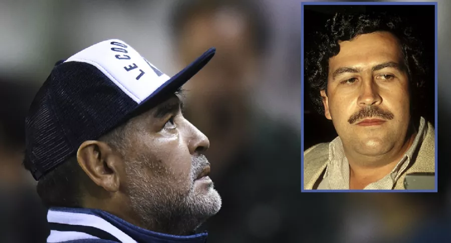 Diego Maradona, quien murió el 25 de noviembre del 2020, y Pablo Escobar, a propósito de la historia real de si se conocieron.