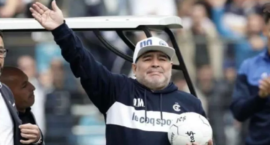 Diego Maradona, técnico de Gimnasia, que falleció este 25 de noviembre por un paro respiratorio