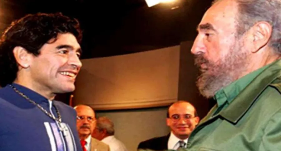 Maradona y su gran amigo Fidel Castro.
