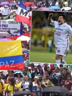 Imagen de cuando Diego Maradona, que falleció este 25 de noviembre, jugó partido por la paz en Colombia