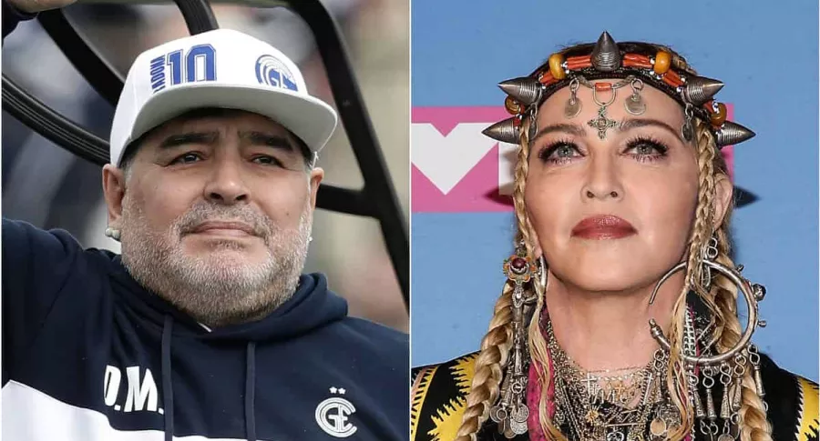 Fotomontaje de Diego Maradona y Madonna, a propósito de tendencia que los relaciona.