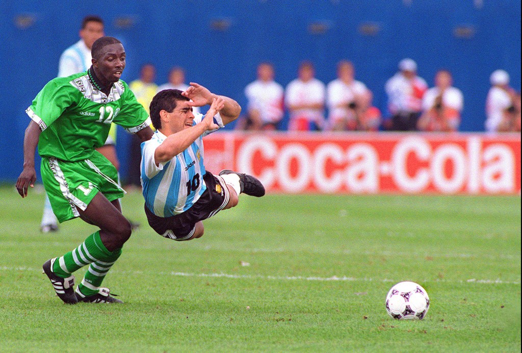Pese a no estar en su mejor nivel, Maradona fue el punto de referencia de su selección en el Mundial del 94 / AFP 