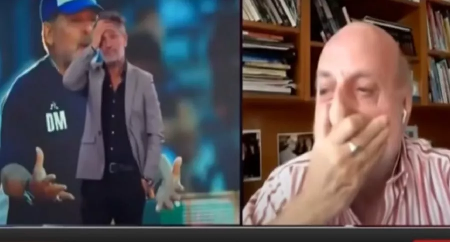Periodistas argentinos llorando en televisión por la muerte de Diego Maradona