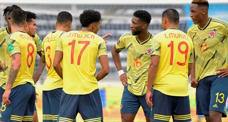 Colombia sale del 'top 10' del escalafón de selecciones de la Fifa. Imagen de referencia del combinado 'cafetero'.