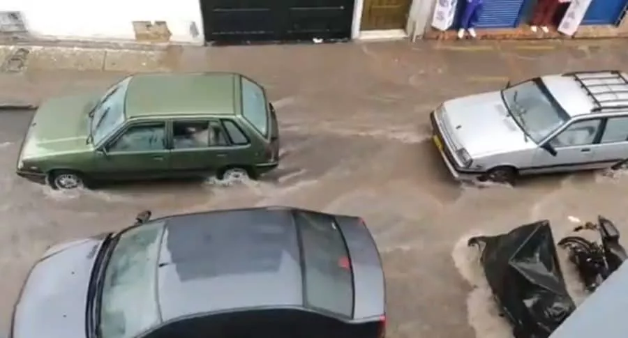 Imagen de las inundaciones en Bogotá, este viernes. 